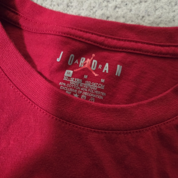 Jordan Red Long-Sleeve Tee with Bold 23 Graphic - Picture 4 of 4